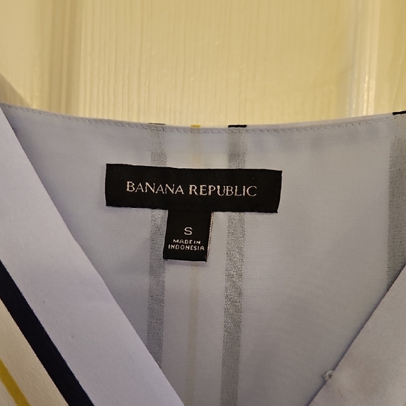 Banana Republic Blue and Yellow Striped Camisole - Picture 2 of 3